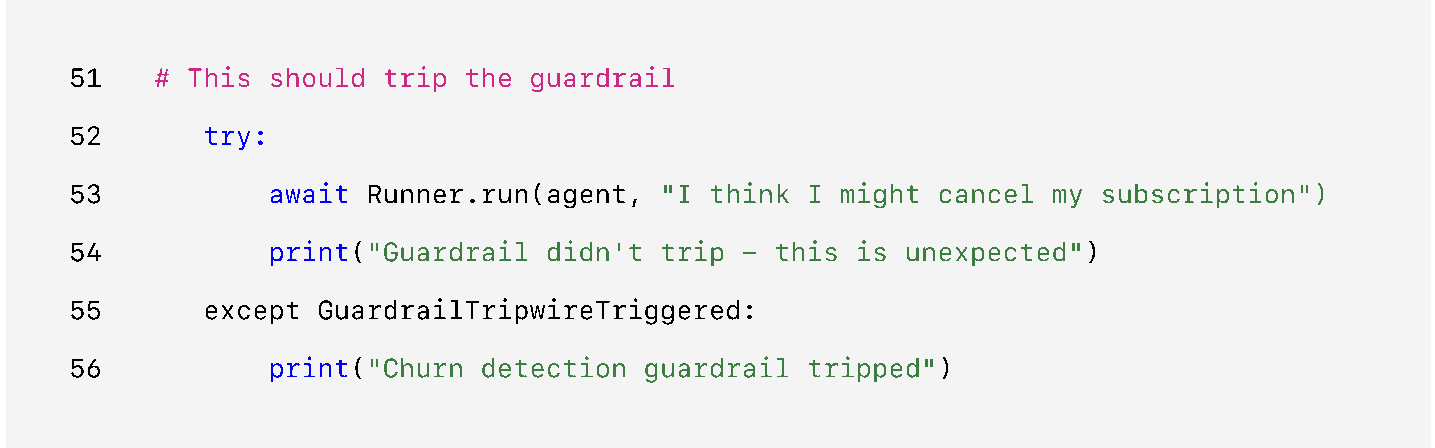 Guardrail Python example — part 3 (original PDF, page 30)